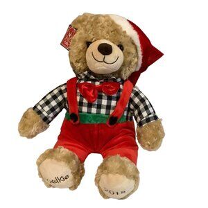 Belkie 2018 Red Hots Christmas Teddy Bear With Santa Hat & Bow Tie 13” NEW Belk